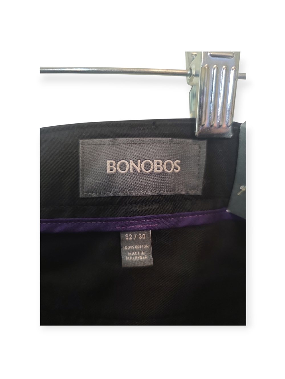 Men's NWT Bononos black, straight leg pants, size 32x30 - Picture 3 of 4